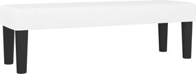 vidaXL Bancă, alb, 100x30x30 cm, piele ecologică