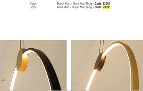 Lustra suspendata LED design inelar Ring auriu