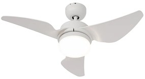 Ventilator de tavan alb 86,7 cm incl. LED Dimmable cu telecomandă - Yuki