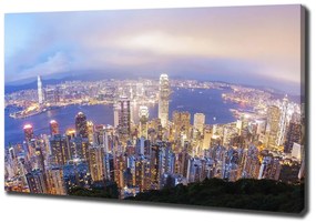 Tablou pe pânză canvas Hong kong panorama