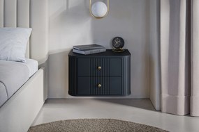 Set noptiere Vesper 56 cm de perete - negru / mânere aurii