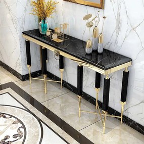 Consola Monaco negru/gold – H85 cm