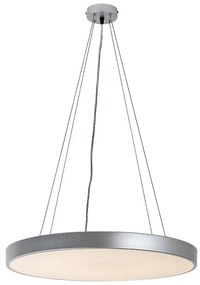 Lustra suspendata LED CCT si telecomanda Tesia 60cm, argintiu