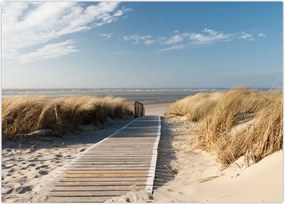 Tablou - Plaja cu nisip de pe insula Langeoog, Germania (70x50 cm)