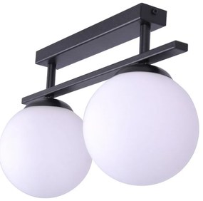 Plafoniera Moderna, 2xE14, Negru, Globe
