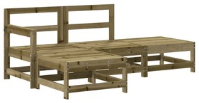 3186493 vidaXL Set mobilier relaxare de grădină, 4 piese, lemn de pin tratat