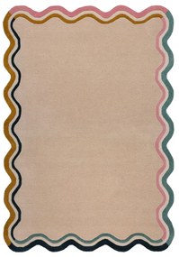 Covor crem țesut manual din lână 200x290 cm Leo Scallop – Flair Rugs