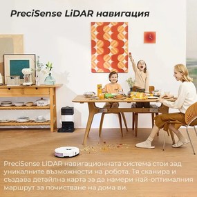 Aspirator robot Roborock S8 Plus Schwarz S8P52-00, 69 W, 5200 mAh, 6000 Pa, Mop, Cartografiere LiDAR, 750 ml, 4 senzori, Autonomie pana la 180 min, Negru