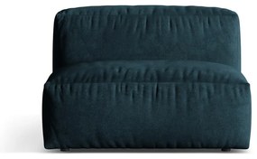 Modul pentru canapea modulară albastru închis cu tapițerie din catifea (de mijloc) Martina – Micadoni