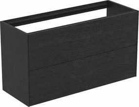 Dulap baza suspendat Ideal Standard Atelier Conca 2 sertare 100 cm finisaj stejar inchis