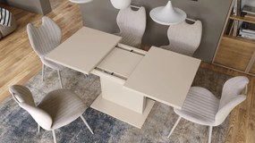 Mazzoni ASTON MINI Bej (Șampanie) - MĂSUȚĂ DE CAFEA MODERNĂ EXTENSIBILĂ REGLABILĂ PE ÎNĂLȚIME MASĂ TRANSFORMABILĂ