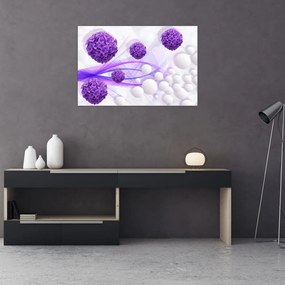 Obraz - Bilă, bile mici, flori (90x60 cm)