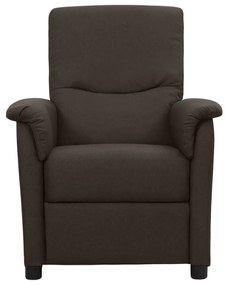 338901 vidaXL Fotoliu rabatabil, maro închis, material textil