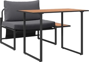 vidaXL Mobilier de grădină din oțel 2 pcs Antracit Oțel