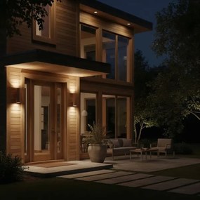 Ideal Lux - Aplică de exterior GUN, 1xE27/60W/230V, 31 cm, IP54, maro