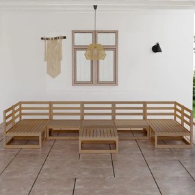 vidaXL Set mobilier de grădină, 8 piese, lemn masiv de pin