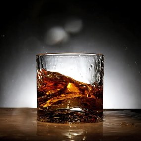 Set pahare pentru whisky LIITON 1006964 Everest, 270 ml, 2 buc, Fund 3D Muntele Everest, Transparent