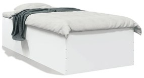 Cadru de pat, alb, 90x190 cm, lemn prelucrat