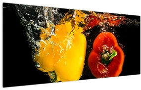 Tablou - ardei în apă (120x50 cm)