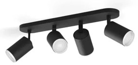 Philips Hue FUGATO LED RGBW spot 4xGU10/4,2W/230V negru dimabil