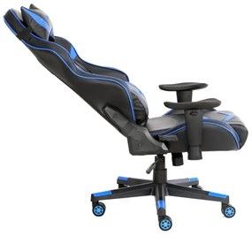 Scaun pentru jocuri video VARR Nascar negru/albastru