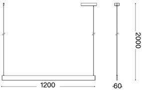 Lustră LED pe cablu Ideal Lux DESK LED/36W/230V 120 cm CRI 90 alb