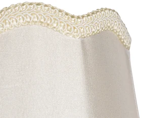 Abajur din stofă cu agățătoare crem 12 cm - Granny