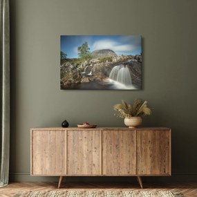 Tablou cu cascadele și munți (90x60 cm)
