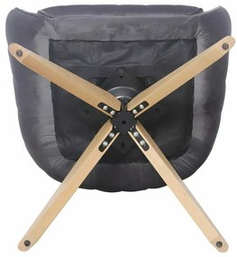 Scaun de bucătărie Azalia D Velvet, gri / stejar
