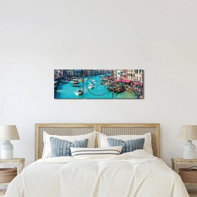 Tablou - Canalul Grande, Veneția, Italia (cu ceas) (90x30 cm)