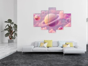 Tablou - Planetă roz (150x105 cm)