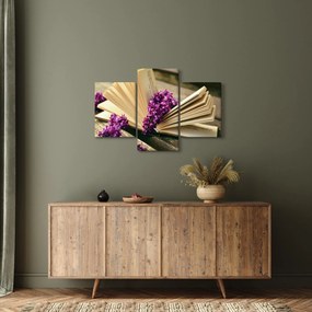 Tablou cu cartea și lavanda (90x60 cm)