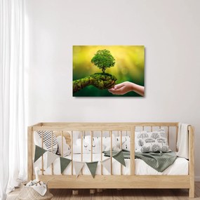 Tablou pe sticlă - Mama natura (70x50 cm)