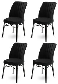 Set de scaune de sufragerie Flex Black, 4 buc.
