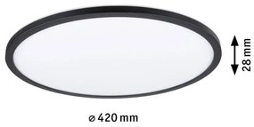 Paulmann 70999 - Panou LED ATRIA 22W 230V 3000K negru dimabil