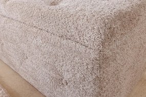 Bancheta tapitata cu spatiu de depozitare Extravagancia 140cm, boucle champagne greige