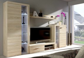 Expedo Mobilă sufragerie KLOK, 270x190x40, sonoma + iluminare LED