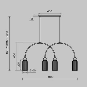 Lustra suspendata design modern Antic 4L