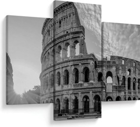 Tablou - Colosseum din Roma, alb-negru (90x60 cm)