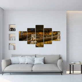 Tablou orașului nocturn (125x70 cm), în 40 de alte dimensiuni noi