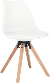 Scaun pivotant elegant, alb, ETOSA