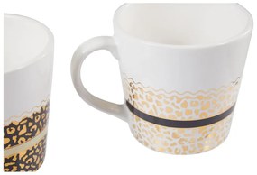 Căni alb-auriu 2 buc. din gresie 300 ml London – Premier Housewares