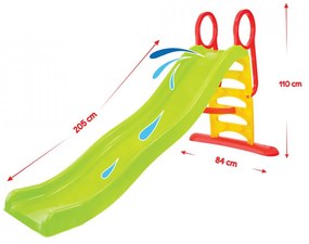 Tobogan Pentru NOVOKIDS™ Super Water Slide, Pentru Interior si Exterior, Cu Functie Tobogan cu Apa, Adaptor Furtun, Panta alunecare 205 Centimetri,