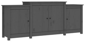 821494 vidaXL Servantă, gri, 164x37x68 cm, lemn masiv de pin