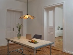 Osram - Pendul pe cablu DECOR RATTAN, 1xE27/15W/230V, Ø 69 cm, bej/negru