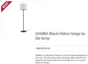 Lampadar / Lampa de podea modern design elegant SAMBA negru/bej 64313-41