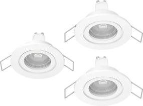 Eglo 902248 - Set 3x spoturi încastrate LED BARRANCO pentru baie, 1xGU10/4,5W/230V, IP44, alb