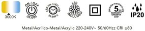 Aplica LED de perete/tavan DAKLA 30W neagra