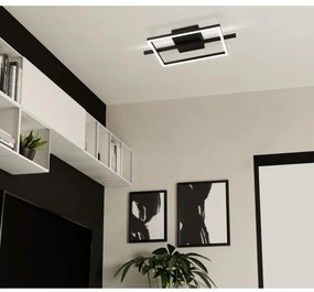 Plafonieră LED dimabilă Eglo 901115 AMANDOLO LED/17W/230V negru + telecomandă