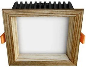 Corp de iluminat LED încastrat SQUARE LED/6W/230V 4000K 12x12 cm lemn masiv frasin APLED